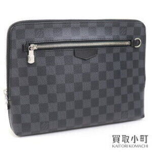 Louis Vuitton Graphite Black Shoulder Bag Clutch Leather